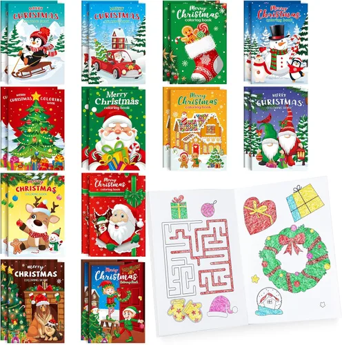 Miniatura 30 de BenLouis 24 piezas de libros para colorear mini de animales de granja, recuerdos de fiesta para niños, pequeños libros de actividades a granel