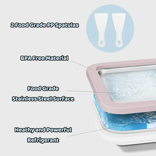 Miniatura 4 de JoyMech Fabricante de Helado Enrollado, Máquina de Helado Enrollado, Sartén Sweet Spot, Plato Frío Instantáneo, Ideal para Hacer Helado Enrollado