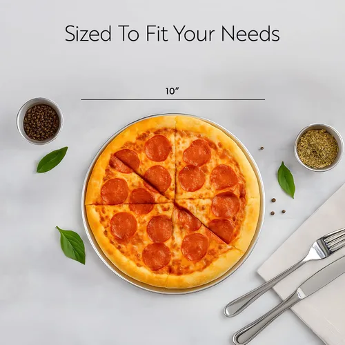 Miniatura 2 de Restaurantware Met Lux - Bandeja de cocina para pizza comercial de 10 pulgadas, 1 bandeja de cocina para pizza estilo cupé – Bandeja redonda