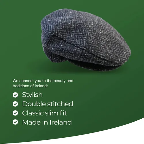 Miniatura 4 de Irish Newsboy - Gorra plana para hombre, hecha en Irlanda, 100% lana irlandesa