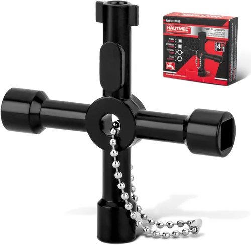 Miniatura 10 de HAUTMEC - Llave de agua sillcock de 4 vías, 1/4", 9/32", 5/16", 11/32" Llave multifunción de acero para llaves de paso, grifos, válvulas y espigas