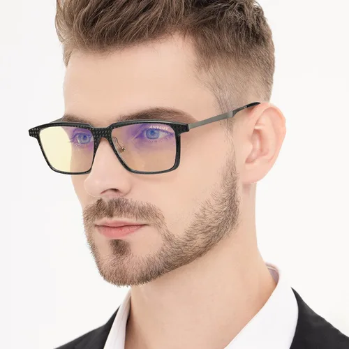 Miniatura 2 de ANYLUV Gafas de luz azul para hombre Gafas de bloqueo de luz azul: gafas ligeras de luz azul de fibra de carbono antifatiga regalo