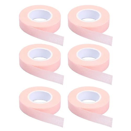 Miniatura 12 de 6 rollos de cinta adhesiva para pestañas, cinta adhesiva de tela para extensión de pestañas, cinta de microporo transpirable de tela