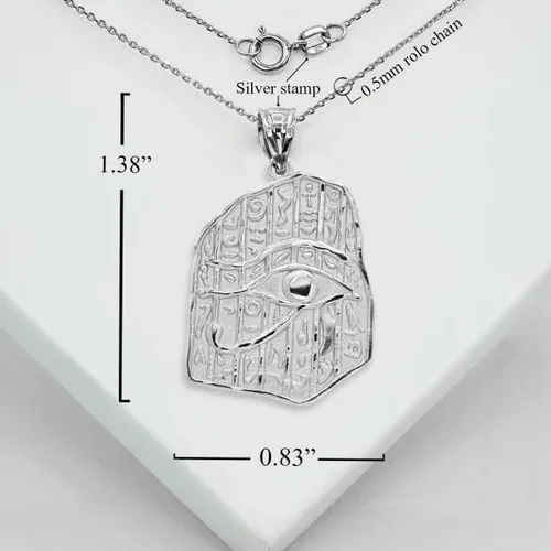 Miniatura 4 de Colgante de plata de ley 925 con dije de ojo de Horus del antiguo Egipto