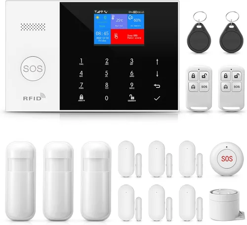 Miniatura 10 de PGST Sistema de seguridad para el hogar, sistema de alarma inalámbrico para el hogar con sensores de movimiento de puerta, teclado inteligente