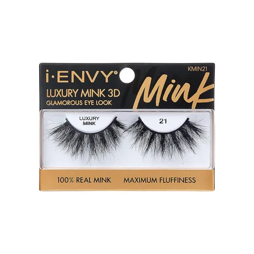 Miniatura 18 de i-ENVY - Pestañas postizas de lujo de la colección de visón, pestañas 100% de visón real, aspecto glamuroso, máxima esponjosidad, ángulo