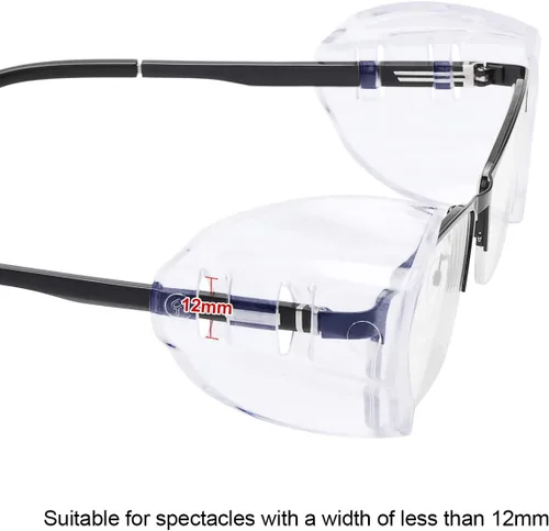 Miniatura 2 de 22 pares de protectores laterales para lentes de ojos, gafas de seguridad con lado para protección ocular, se adapta a anteojos pequeños a medianos