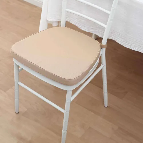 Miniatura 19 de Efavormart Cojín de 2" de espesor para silla Chiavari en negro, cojín de asiento de espuma con efecto memoria con lazos y funda extraíble