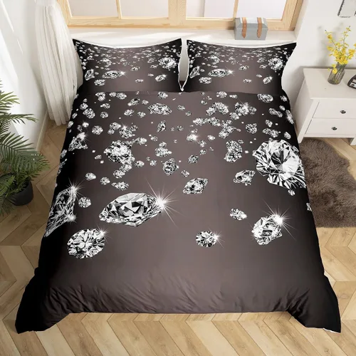Miniatura 24 de Funda de edredón de caballo blanco y marrón, juego de ropa de cama 3D de animales de granja occidental para niñas y niños, funda de edredón