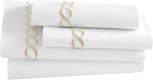 Miniatura 11 de Kassatex Standard Catena Bedding Collection - Juego de fundas de almohada, color blanco