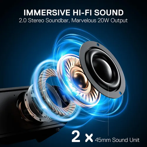 Miniatura 2 de Redragon GS821 Barra de sonido para TV, barra de sonido de audio de cine en casa con HDMI ARC/óptico/BT 5.3, sistema estéreo de alta fidelidad con 3