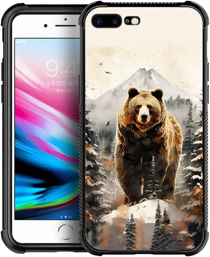 Miniatura 11 de Funda compatible con iPhone 7/8, diseño de bandera estadounidense con diseño de tiro con arco al aire libre, a prueba de golpes, antiarañazos