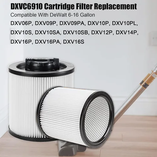 Miniatura 3 de DXVC6910 Filtro de reemplazo para aspiradoras DEWALT de 6 a 16 galones DXV06P DXV09P DXV10P DXV10PL DXV10SA DXV12P DXV14P DXV16P húmedas/secas
