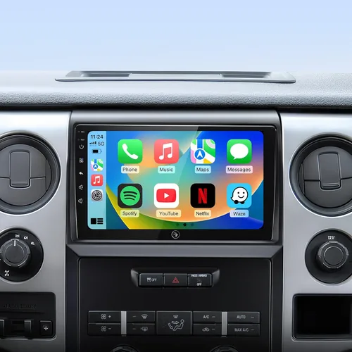 Actualización de estéreo de radio de coche de 9" para Ford F150 2009 2010 2011 2012 2+64G/Pantalla táctil/Carplay inalámbrico/Android