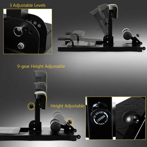 Miniatura 3 de GYMAX Máquina de entrenamiento 8 en 1 con altura ajustable y espuma protectora, entrenamiento de múltiples posiciones para sentadillas de mariquita