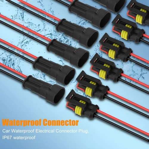 Miniatura 4 de JacobsParts Conector eléctrico impermeable, enchufe de 2 pines, conectores de cable eléctrico automático para automóvil, camión, barco y otras
