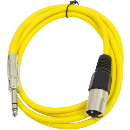 Miniatura 6 de Seismic Audio - SATRXL-M2 - Cable de conexión XLR negro de 2 pies macho a 1/4" TRS