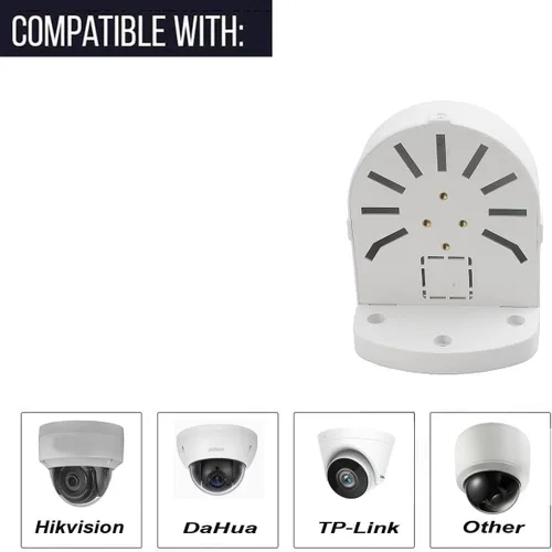 Miniatura 2 de Paquete de 2 soportes para cámara domo, caja de conexiones para cámara de seguridad, soporte para cámaras de vigilancia IP CCTV, soporte de cámara