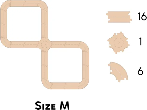 Miniatura 2 de Pista de madera personalizada para niños – tamaño M para niños pequeños – Autos de juguete de madera – Carros de juguete de madera, puente