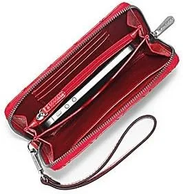 Miniatura 2 de Michael Kors Susannah Quilted grande multifunción Wristlet Rojo Oscuro