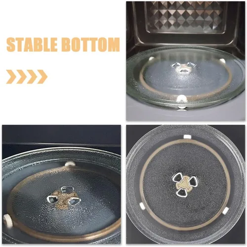 Miniatura 4 de Anillo giratorio de vidrio para microondas, compatible con la mayoría de microondas, rodillo de soporte resistente para uso en cocina, diámetro