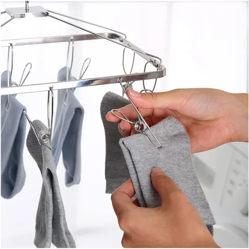 Miniatura 4 de YBM HOME Estante de secado de ropa interior con 10 clips para secar toallas, sujetadores, calcetines, ropa de bebé, lencería y ropa de cama, estante