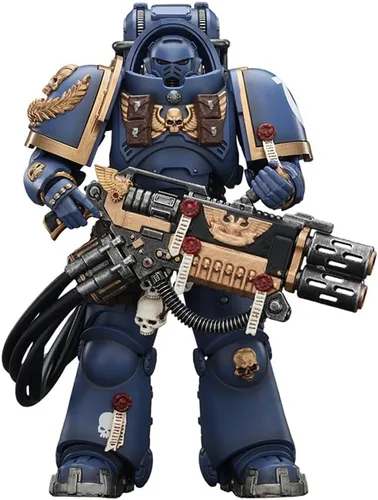 Miniatura 7 de YIZRIO JoyToy Warhammer 40k Ultramarines Apothecary Biologis, figura de acción a escala 1:18 Mecha Joy Toy Collection Modelo 5.35 pulgadas