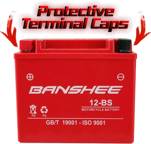 Miniatura 2 de Banshee Batería de motocicleta de 12-BS de alto rendimiento, sin mantenimiento, sellada YTX12 BS AGM recargable para YTX12-BS Honda ATC250 ES TM