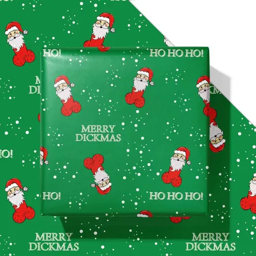 Miniatura 14 de Dtiafu Papel de Regalo Navideño Afroamericano Papel de Regalo Negro de Papá Noel a Granel Diseños Lindos de Navidad para Personas Negras