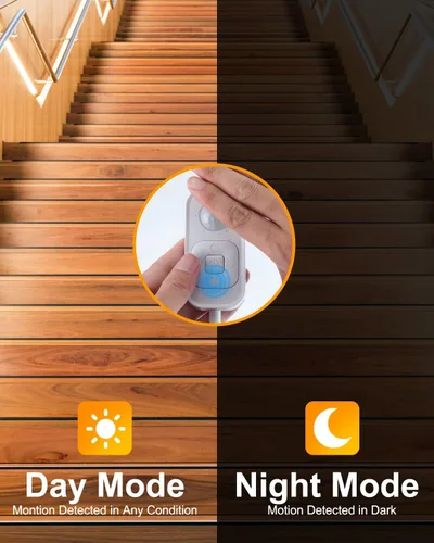 Miniatura 6 de Tira de luz LED con sensor de movimiento, iluminación debajo del gabinete con adaptador de corriente, 6 luces ajustables de brillo y temporizador