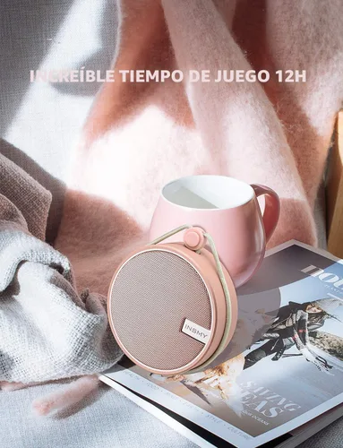 Miniatura 4 de INSMY C12 IPX7 Altavoz Bluetooth Impermeable para Ducha, Altavoz Pequeño Portátil, Altavoces Bluetooth Inalámbricos Sonido Fuerte y Claro Compatible