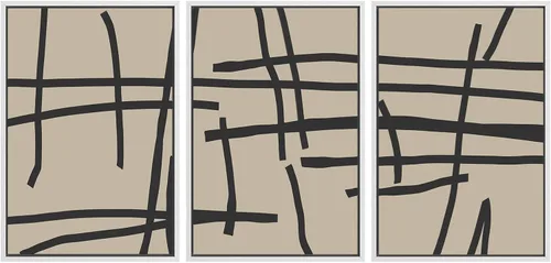 Miniatura 120 de SIGNWIN Lienzo enmarcado para pared, juego de arte abstracto de serenidad costera, ilustraciones abstractas junto al mar, arte moderno, decorativo