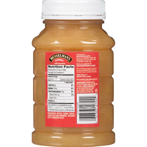 Miniatura 2 de Musselman's Home Style - Salsa de manzana gruesa – aperitivo bajo en calorías, sin gluten, bajo en sodio, kosher, sin grasa, sin colesterol, sin