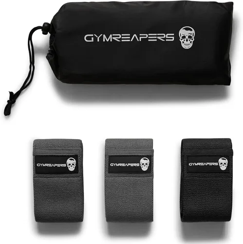 Miniatura 2 de Bandas de cadera para entrenamientos de glúteos Juego de bandas de tela antideslizante con 3 niveles - Bandas de resistencia para piernas y cadera