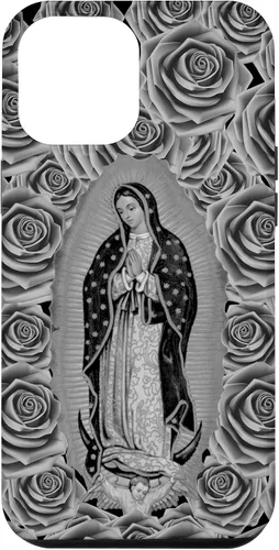 Miniatura 25 de Funda para iPhone 14 Pro Max Our Lady Virgen De Guadalupe Virgen María Floral