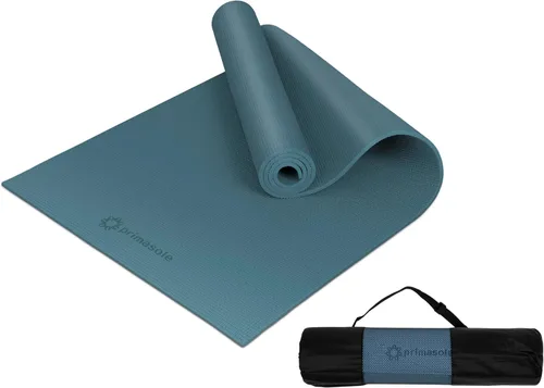 Miniatura 14 de Esterilla de yoga Primasole con correa de transporte para yoga, pilates, fitness y ejercicios en el suelo en casa y gimnasio, antideslizante, 9 gris
