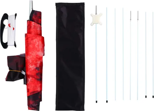 Miniatura 6 de Fiery Dragon - Cometa enorme de 54 pulgadas para niños y adultos, cuerda de una sola línea fácil de volar con cola de 160 pulgadas para viajes a