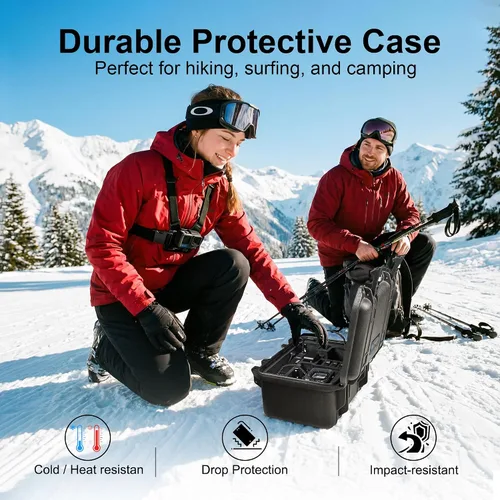 Miniatura 7 de Lekufee Funda rígida impermeable para GoPro Hero 13/12/11/10/9/8, LIT Hero, Hero 4K, Gopro Volta, Media Mod, Creator Edition y más accesorios