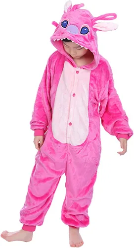 Canday Pijama de día festivo, cosplay, dibujos animados, con capucha, para niñas y niños, overoles de puntada, pijama para niños