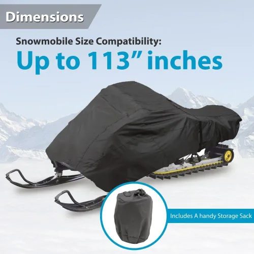Miniatura 3 de Pyle Funda para moto de nieve, impermeable, resistente, poliéster de grado marino, 113 pulgadas de longitud, hebilla de liberación rápida, rejillas