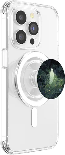 Miniatura 3 de Fantasma estético de Halloween en el jardín del bosque fantasma botánico PopSockets MagSafe PopGrip para iPhone