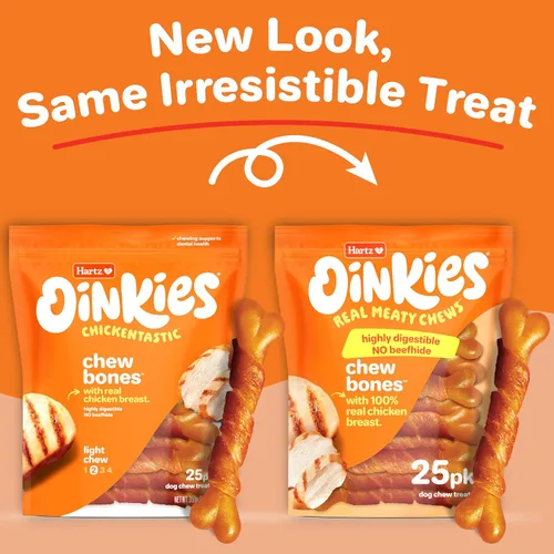 Miniatura 2 de Oinkies - Golosinas masticables duraderas para perros envueltas en pollo, 25