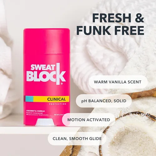 Miniatura 8 de SweatBlock Sistema de desodorante antitranspirante Máxima fuerza clínica para hombres y mujeres Ayuda para la hiperhidrosis hasta 7 días
