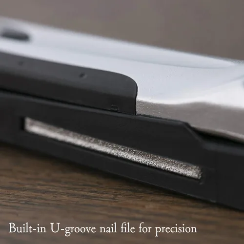 Miniatura 6 de KAI Cortaúñas japonés con lima de uñas lateral, acero inoxidable, fabricado en Japón