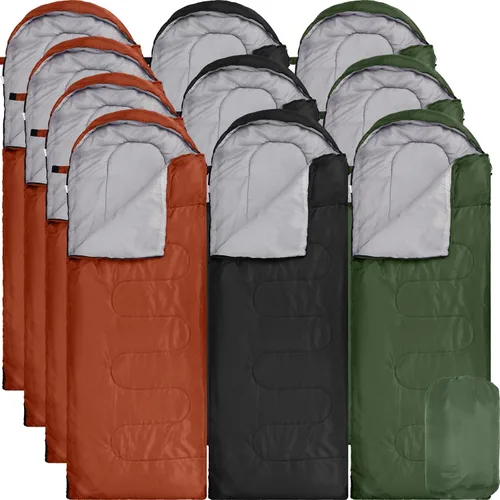 Miniatura 9 de Macarrie 10 Piezas Sacos de Dormir al Por Mayor para Donación a Personas Sin Hogar Refugio Adultos 0 Grados Sacos de Dormir Impermeables con Saco