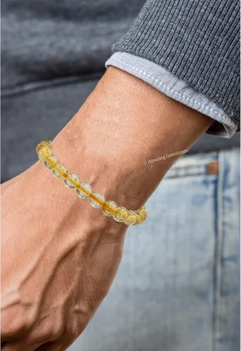 Miniatura 233 de Amazing Gemstone Crystal Bracelet for Women Men's Gifts - Protection Healing Crystal Bracelet - 8mm Gemstone Beaded Stretchable Bracelet Pulseras