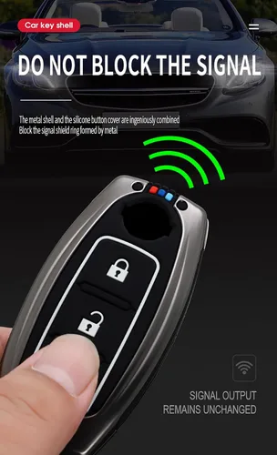 Miniatura 3 de SANRILY Funda luminosa de 3 botones para llavero Nissan Infiniti X-Trail Rogue Altima Quest Pathfinder Sentra Patrol CIMA Fuga Armada Teana Murano