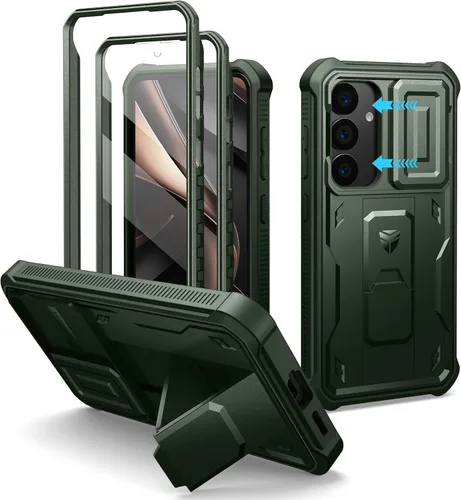 Miniatura 75 de Dexnor Funda para Samsung Galaxy S24 con Cubierta Deslizante Integrada para Cámara y Protector de Pantalla y Soporte, Funda Resistente a los Golpes