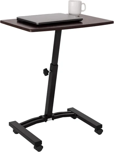 Miniatura 16 de Seville Classics - Carrito de escritorio para computadora portátil con tapa sólida, altura ajustable, móvil, mesa rodante ergonómica para oficina