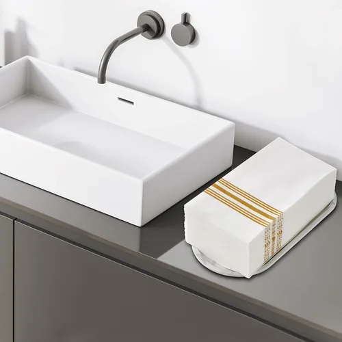 Miniatura 3 de Vplus Paquete de 150 unidades de toallas de baño desechables para invitados, servilletas decorativas de baño, suaves y absorbentes, toallas de mano